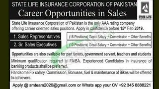 State Life Insurance Jobs 2019 l Jobs 2019 Apply Online Latest Vacancies