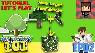 SKYFACTORY ONE 101 - EP02 КАК СДЕЛАТЬ БЛОКИ ИЗ ГРЯЗИ И ЛИСТЬЕВ - РУКОВОДСТВО