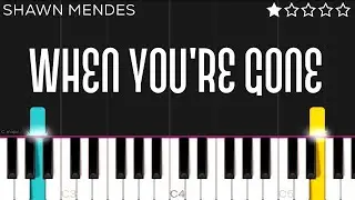 Shawn Mendes - When You're Gone | EASY Piano Tutorial
