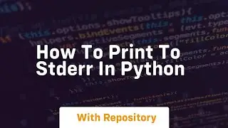 How to print to stderr in python