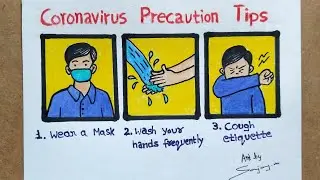 Corona Virus Precautions Drawing/ Awareness Drawing /Save the earth/