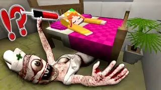 【 夜、眠っていると...？ 】ベッドの下に超怖い化け物がいた！マイクラ病院の怖い話〔#ぴこみんず〕
