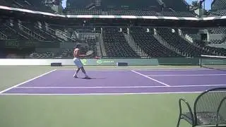 David Ferrer practice shirtless with coach 2013 Sony Open Jblazed.com Mar16,2013 Key Biscayne FL