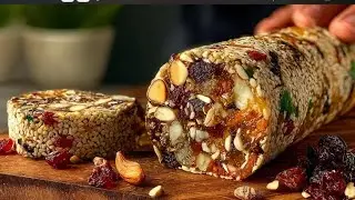 Sugar  free dry fruits Roll Recipe.💪 Full of protein & vitamins. Healthy dry Fruit Roll 😋👌