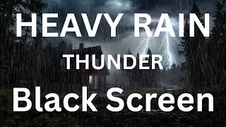 Heavy Rainstorm & Big Thunder Sounds for Deep Sleep ⛈️ Forest Farmhouse