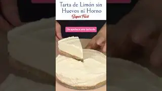 Tarta de Limon sin Huevos y sin Horno, Receta Facil y Rapida #shorts #tarta #limon #receta