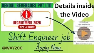 engineer job vacancy | shift engineer job | maintenance engineer job vacancy in west bengal | job
