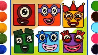 Numberblocks Jelly Painting & Coloring for Kids | How to Draw the Numberblocks, Learn to Count