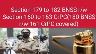 Section-179 to 182 BNSS ll r/w Section-160 to 163 CrPC