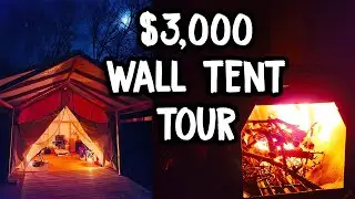 Tour my $3,000 Glamping Wall Tent + Fireside Chat