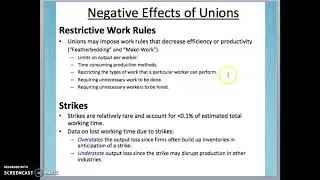 Chapter 11: Economic Impact of Unions-Part 2