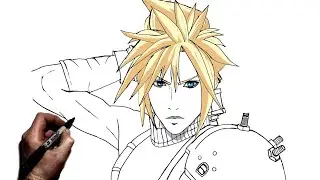How To Draw Cloud Strife | Step By Step | Final Fantasy VII