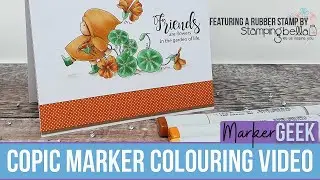 Copic Marker Colour Bundle Girl Flower March Rubber Stamp - Stamping Bella