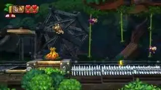 Donkey Kong Country: Tropical Freeze - 100% Walkthrough - 1-3 Canopy Chaos (Secret Exit)