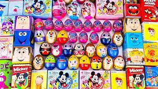 Satisfying with Unboxing 33 Surprise Eggs Kinder Mickey Mouse Disney Pixar Toy Story zootopia Eggs