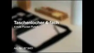 Wedo 679401, schwarz Locher, Taschenformat, 4-fach Locher, ca. 3Blatt