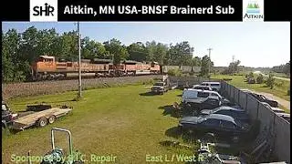 Aitkin, MN, USA | BNSF Brainerd Sub | Train Cam | LIVE NOW | MP 93.16