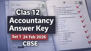 cbse class 12 accountancy answer key 2026 l set 1 / accountancy question paper solution 2026