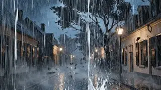 Heavy Rain in the Forest Porch, Bonfire and Thunderstorm Sounds To Helps Reduce stress, Sleep