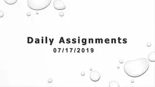 Daily Assignments - (07-17-2019)