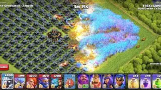 Super Yeti + 100 clone spell Vs full Scattershot Base in coc 🔥🔥 #clashofclans #coc #sumit #sumit007 