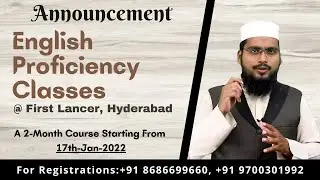 Announcement || English Proficiency Classes @ First Lancer, Hyderabad