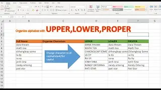 UPPER,LOWER,PROPER (Change Small, Capital or first capital character in Excel)