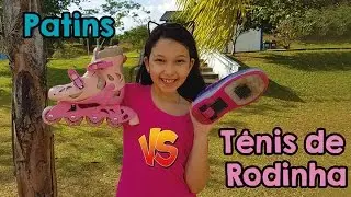 TÊNIS DE RODINHA VS PATINS - No Shopping e no Parque | Luluca