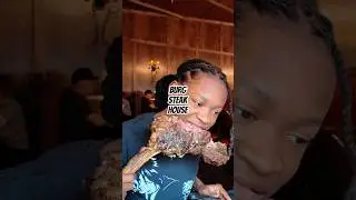 The way Chamiere DEVOURED this 40oz steak from Burg Steakhouse needs to be studied 😮&zwj;💨😂🤣‼️