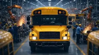 Why This Yellow Bus is the Safest Vehicle on Earth | Factory Tour