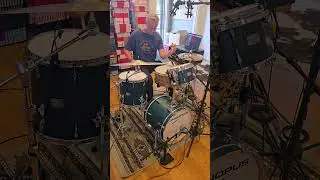 Drum Kits - Canopus 14x18 8x12 14x14 Yaiba II Bop (Indigo Matt Lacquer)