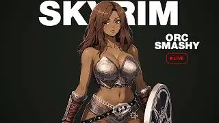 Barr The Orc Berserker | Late Night Skyrim AE | LIVE