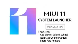 Download MIUI 11 LAUNCHER | NEW FEATURES | ICON SIZE | SHARE BUTTON | REDMI Y2 MIUI 11
