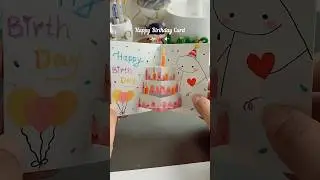 Birthday Card Idea🥳✨#shorts #art #painting #muktaeasydrawing #youtubeshorts