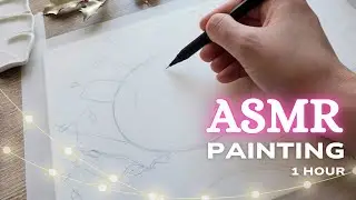 ASMR Christmas Hot Chocolate Painting | Relaxing Natural Sounds