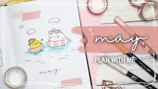 PLAN WITH ME | May Plan 2021 Molang Summer Beach Theme | Bullet Journal Indonesia