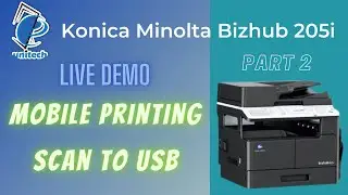 Konica Minolta 205i/225i mobile printing&Scan toUSB. #konicaminolta #xeroxmachine #copier #livedemo