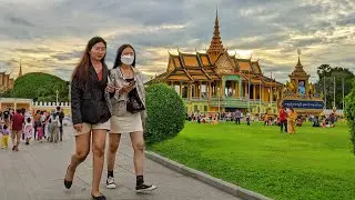Walking tour @ the Palace of Cambodia , evening activities, Phnom Penh city 2022