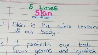 5 Lines on Skin / Essay on Skin in english/ Few Sentences about Skin
