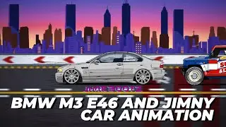M3 E46 AND JIMNY RALLY, SIDEVIEW CAR ANIMATION, WITH CHILL SONG