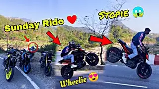 SUNDAY RIDE ❤️ WHEELIE 😱 & STOPIE & PUBLIC RELATIONS 😻//