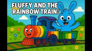 Fluffy&rsquo;s Rainbow Train Ride 🚂🌈 | Learn Colors | Nursery Rhyme for Kids