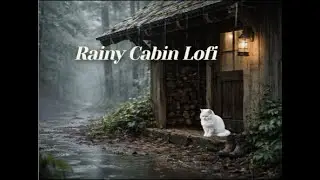 Quiet Rainy Forest Cabin with Luna | 1 Hour Cozy Lofi for Sleep & Study