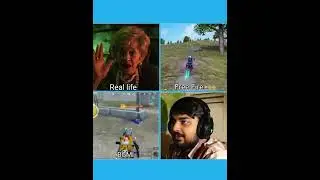 Wheelie bike stunt in Real life vs Free Fire vs BGMI 😂🤣 #shorts#freefire#viral