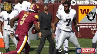 Madden 26 Game Play Washington Commanders vs Las Vegas Raiders WEEK 3 2025 Full Simulation - PS5 PRO