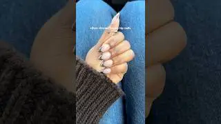 silver chrome french tip nails #nails #naildesign #manicure #nailvlog