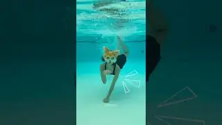 SWIM 😮&zwj;💨 pool #quadrobics !!! [ #therian #furry #therianthrophy #water #fyp ]