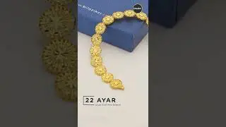22 Ayar Yaşam &Ccedil;i&ccedil;eği Altın Bileklik