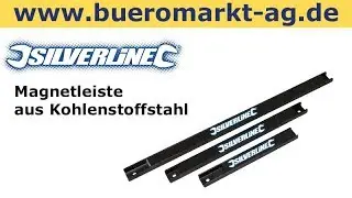 Silverline Magnetleiste aus Kohlenstoffstahl, schwarz, 3 teilig