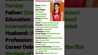 🔥 Ananya Panday Biography | Struggle to Stardom | Bollywood Queen